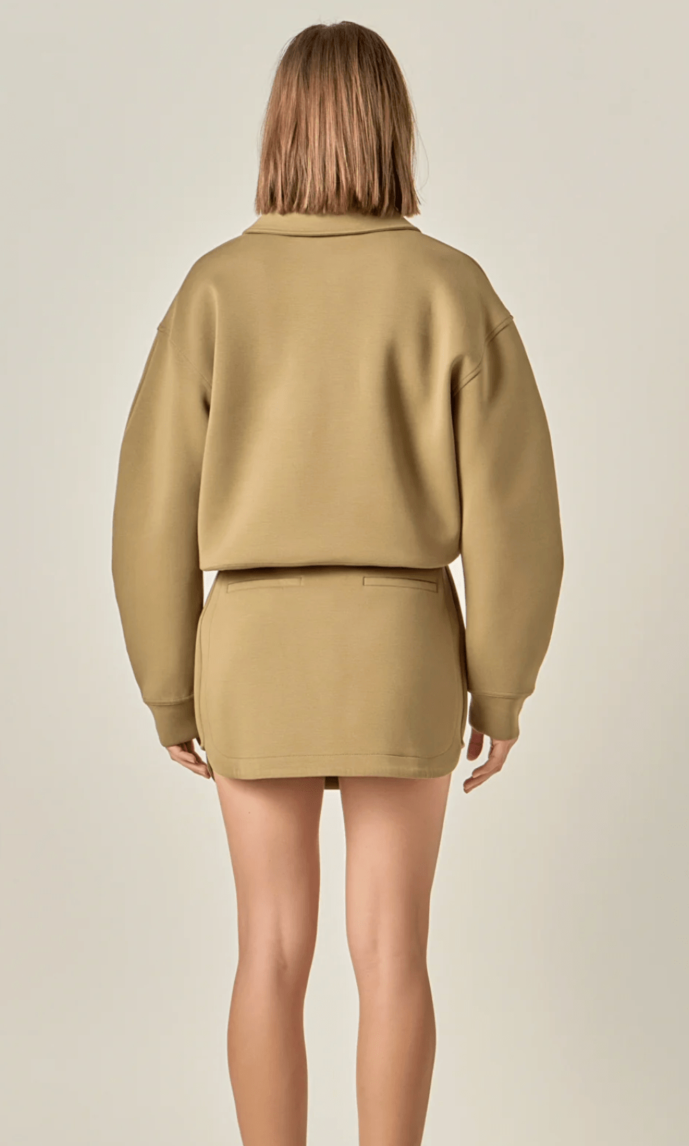 Olive Scuba Mini Skirt - Amor Lafayette
