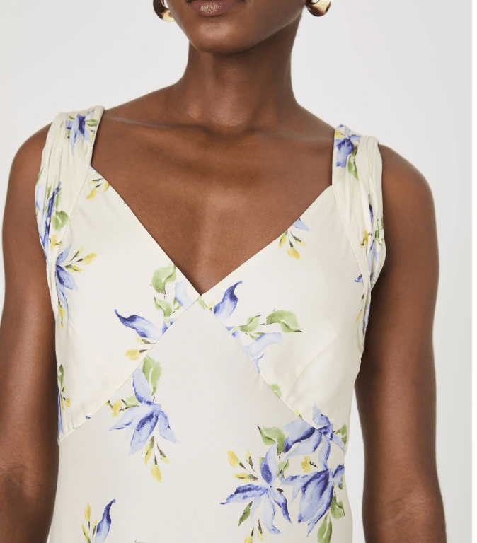 Pale Iris Vivian Satin Dress - Amor Lafayette