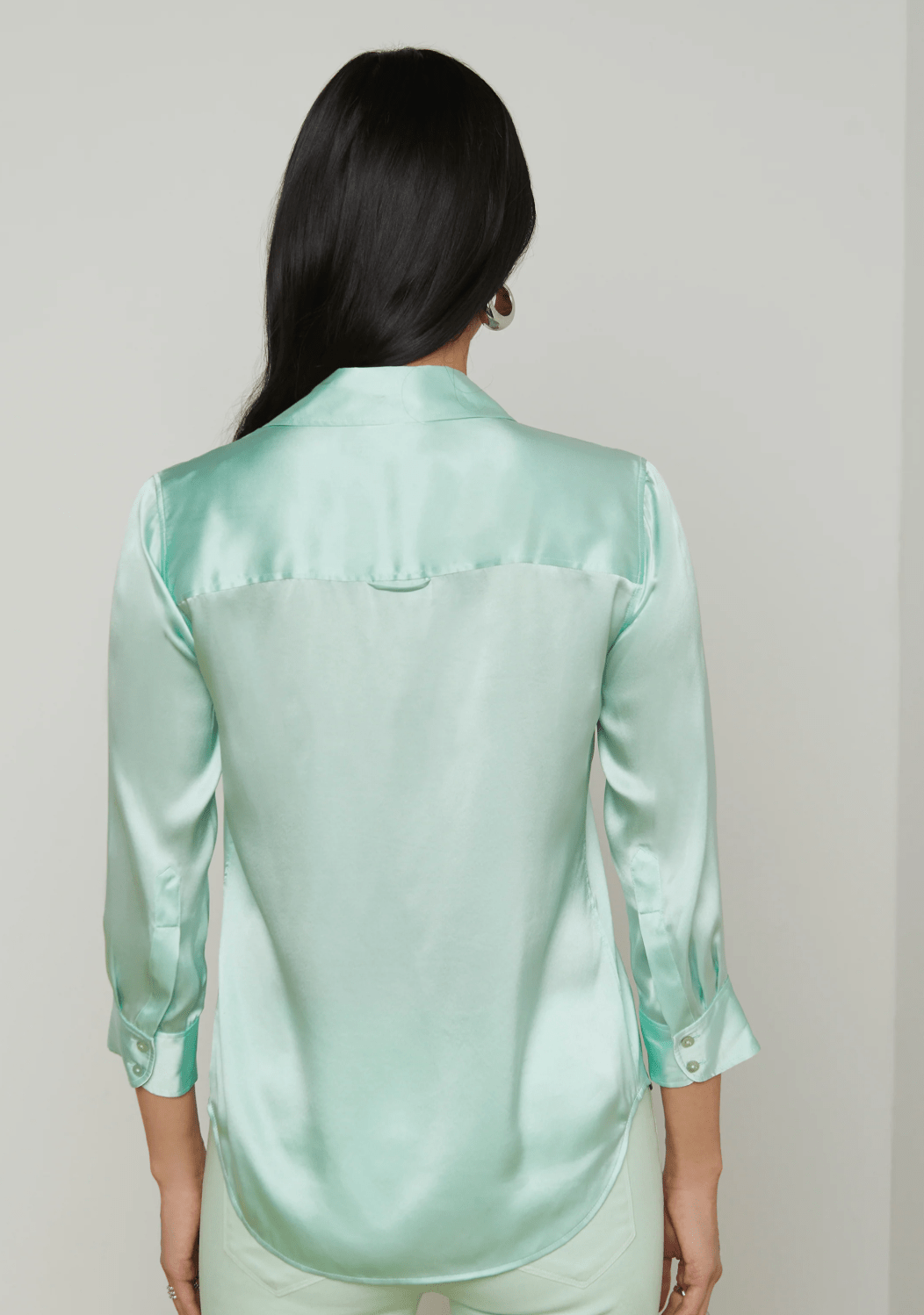 Pale Jade Dani 3/4 Sleeve Blouse - Amor Lafayette