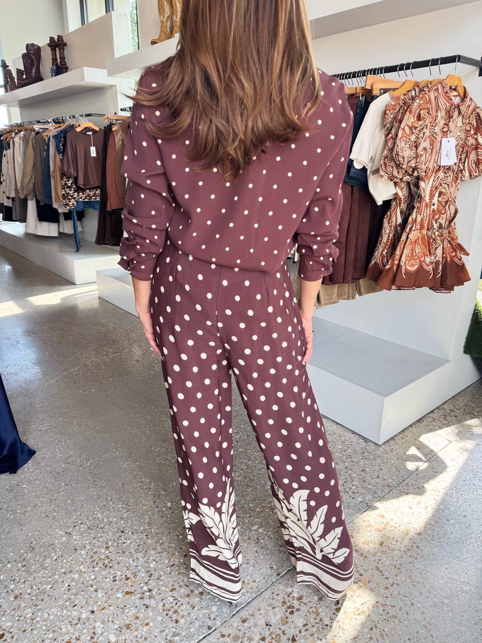 Palm Tree Crepe Pant - Amor Lafayette