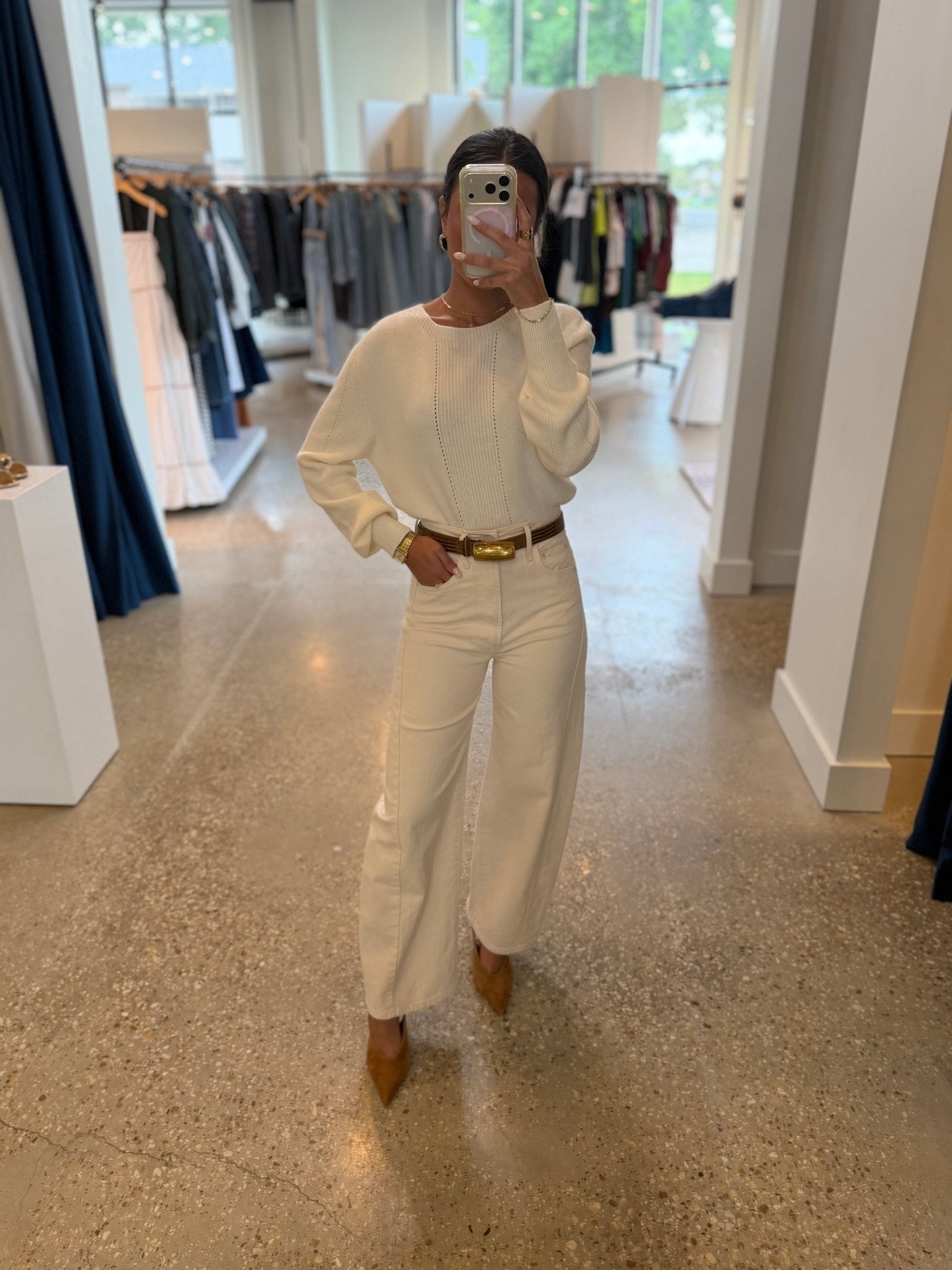Panna Cotta Crop Knit Sweater - Amor Lafayette