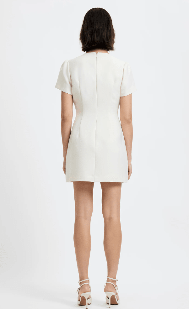 Parchment Structured Taffeta Mini Dress - Amor Lafayette