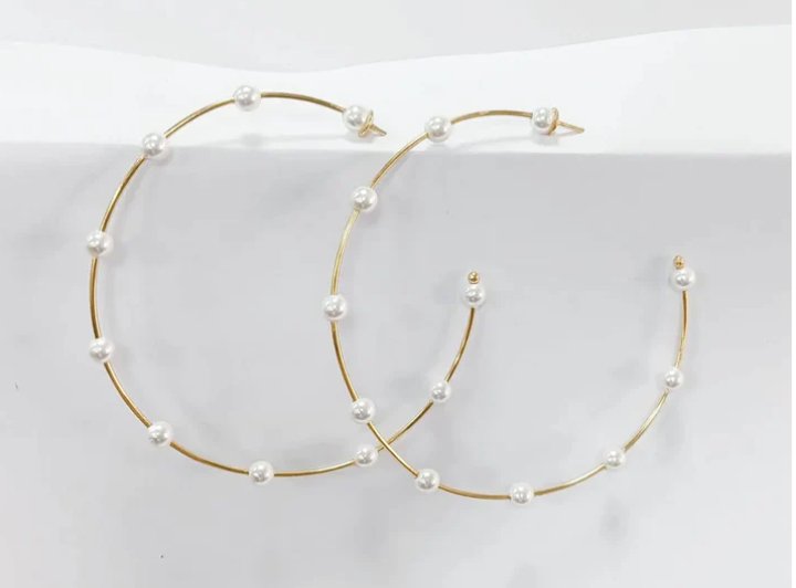 Pearl Hoops - Amor Lafayette