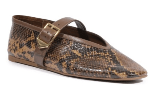 Pecan Brown Vick Buckle Flats - Amor Lafayette