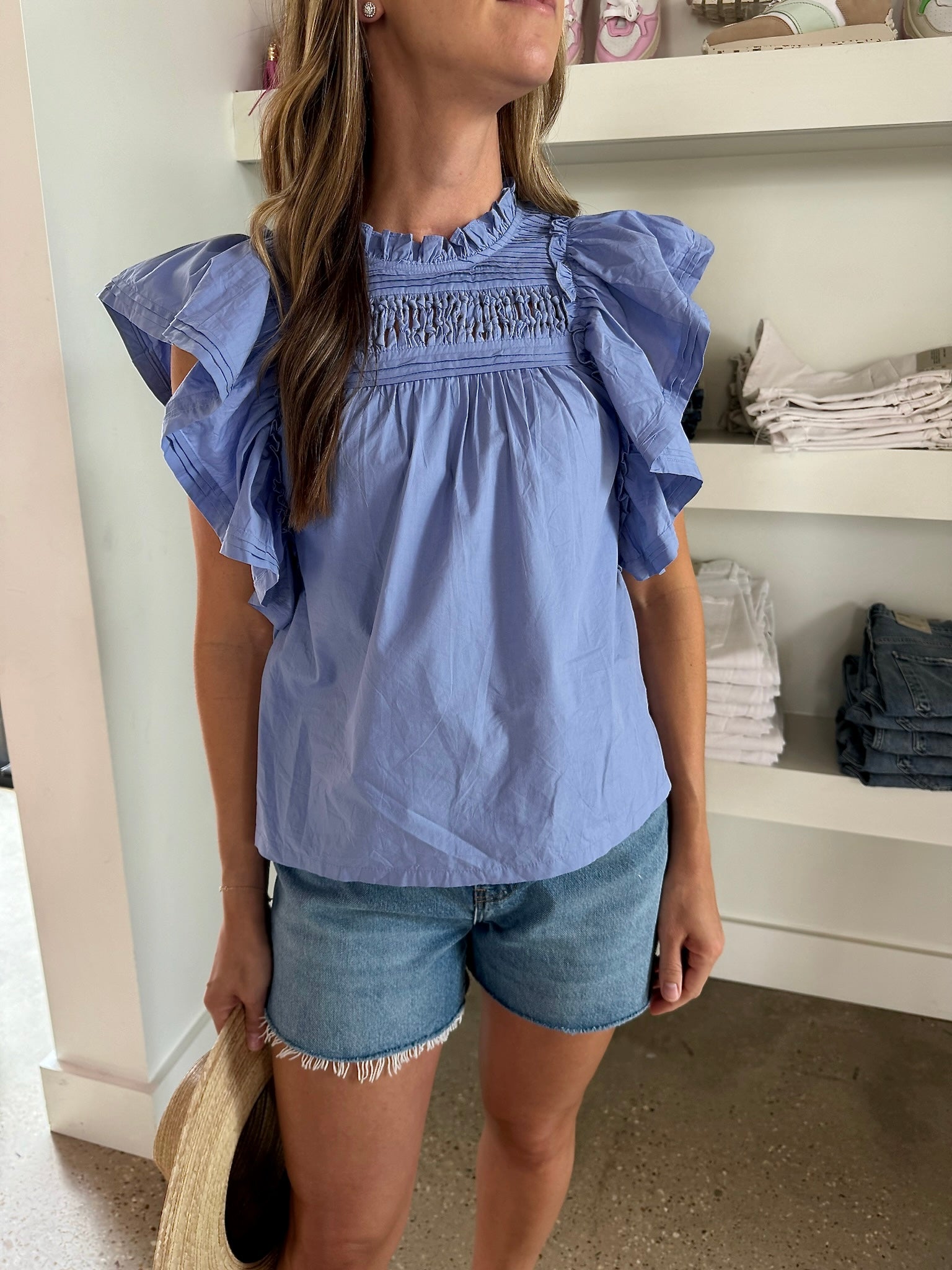Periwinkle Cecily Blouse - Amor Lafayette