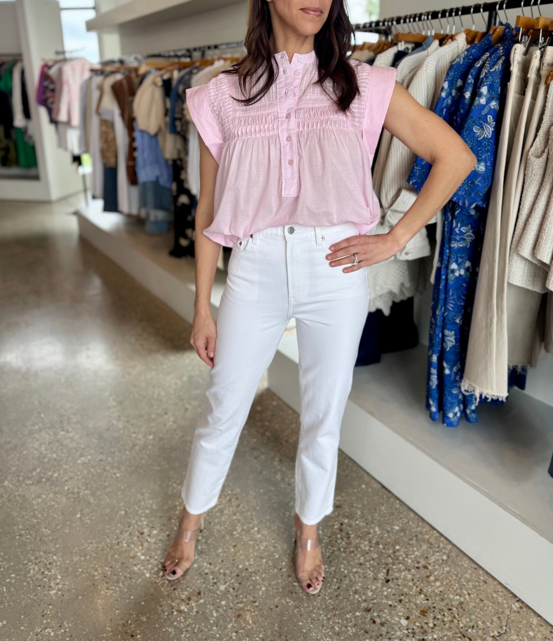 Petal Pink Becca Blouse - Amor Lafayette