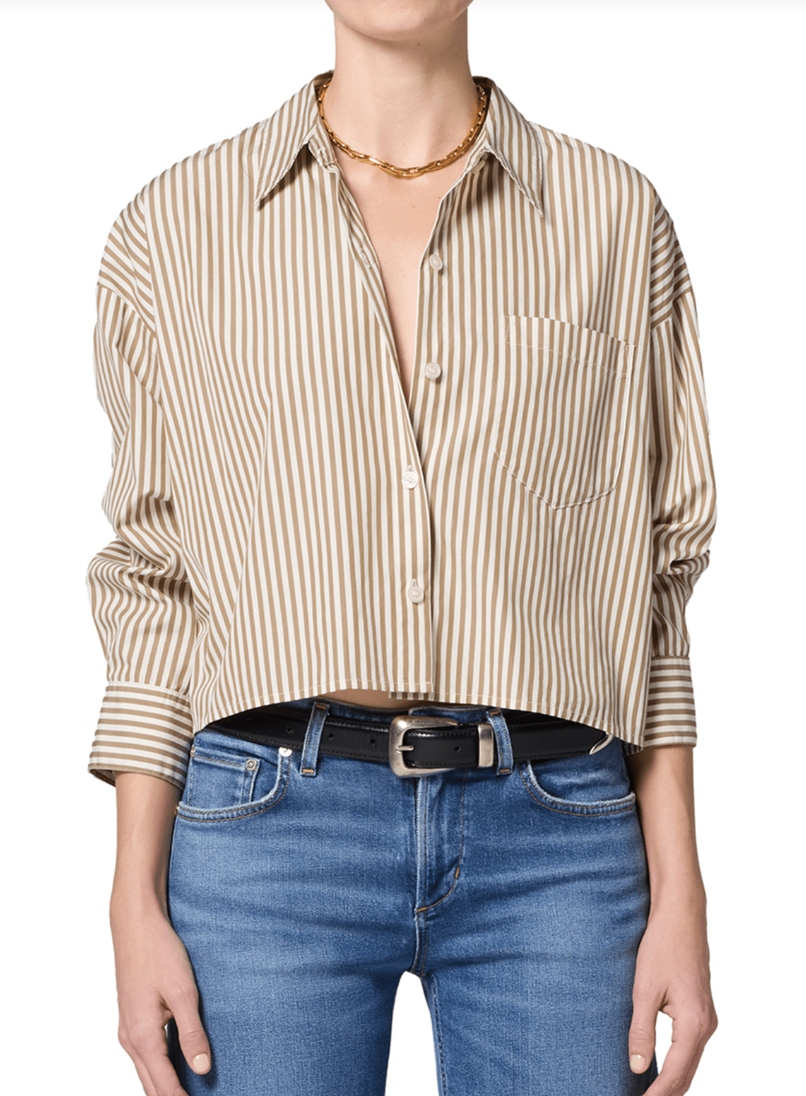 Petit Ami Shirt in Sandatlas Stripe - Amor Lafayette