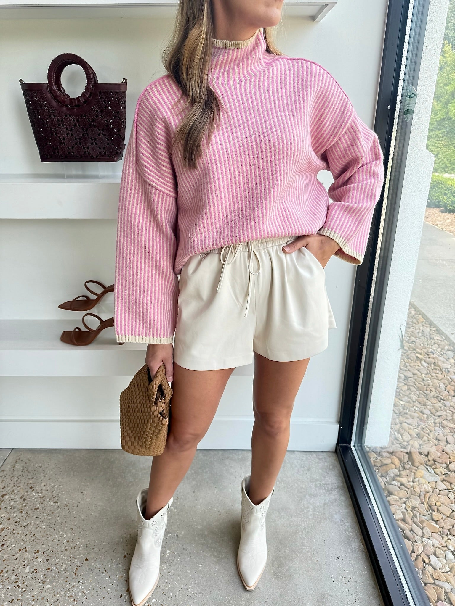 Pink Genarium Turtleneck Sweater - Amor Lafayette