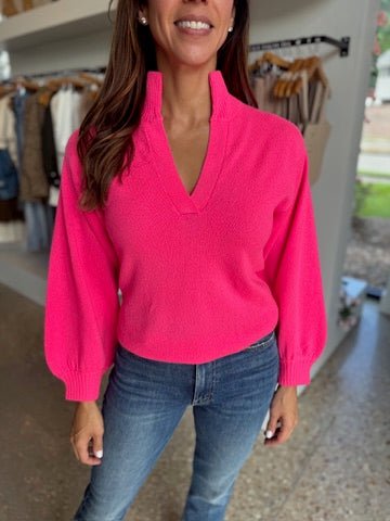 Pink Glo Lolli Cashmere Sweater - Amor Lafayette