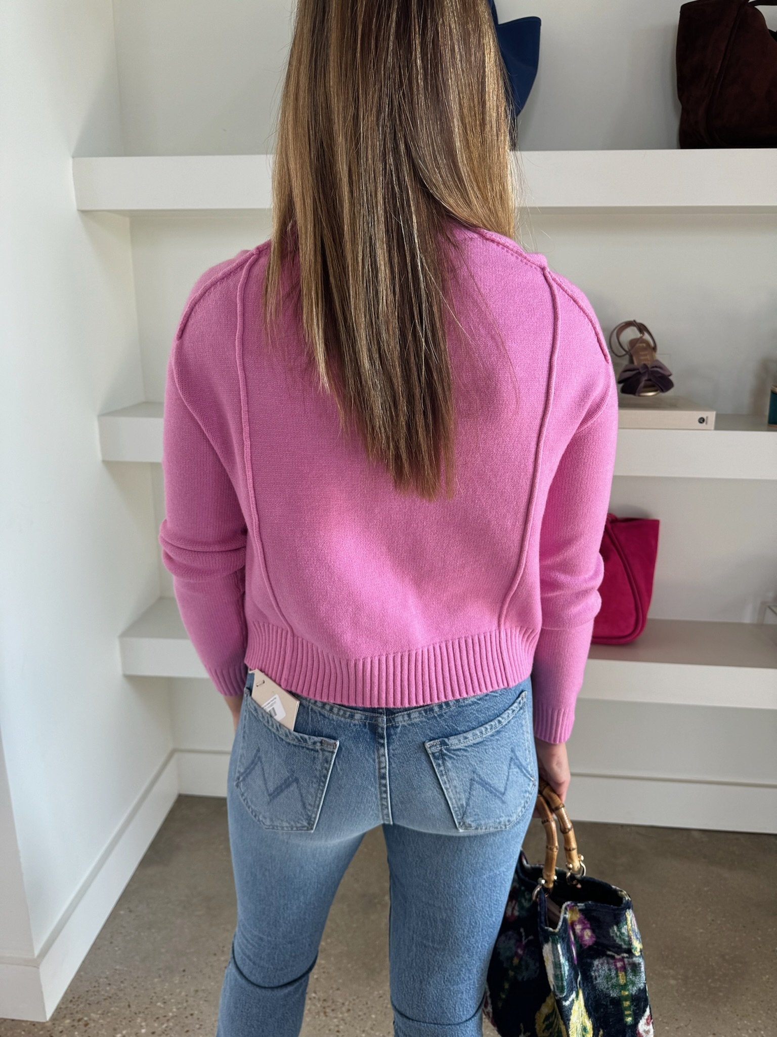 Pink Monarda Turtleneck Sweater - Amor Lafayette