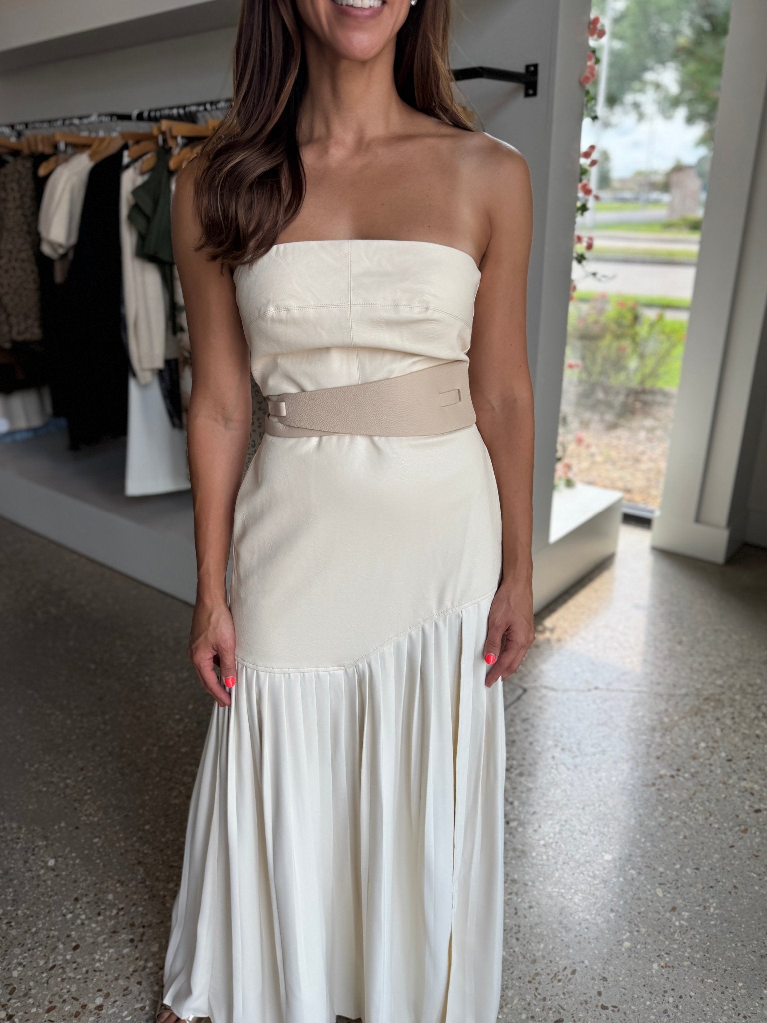 Pleated Summer Leather Set - Amor Lafayette