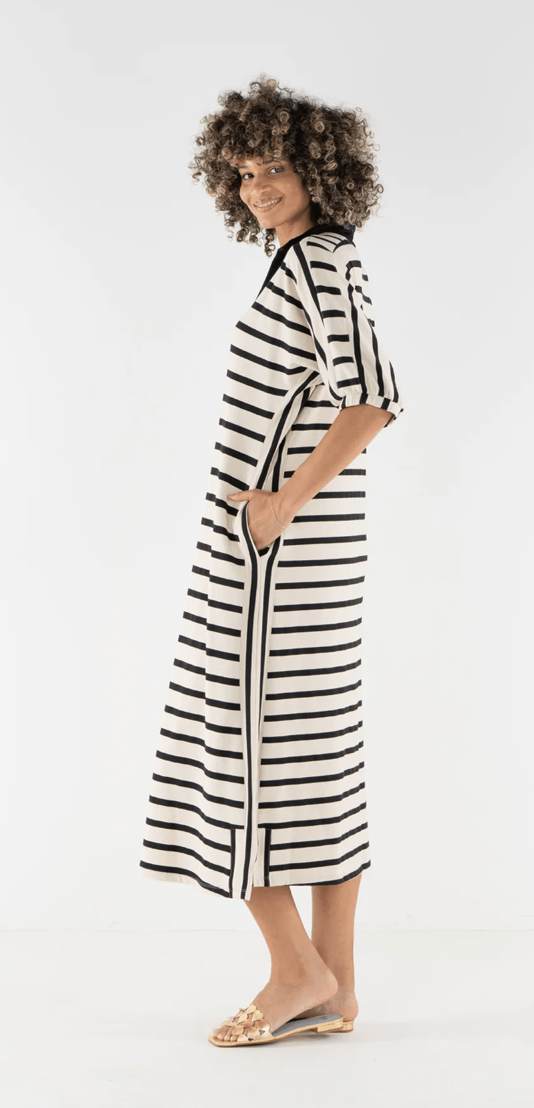 Poppy Maxi In Cafe Stripe - Amor Lafayette