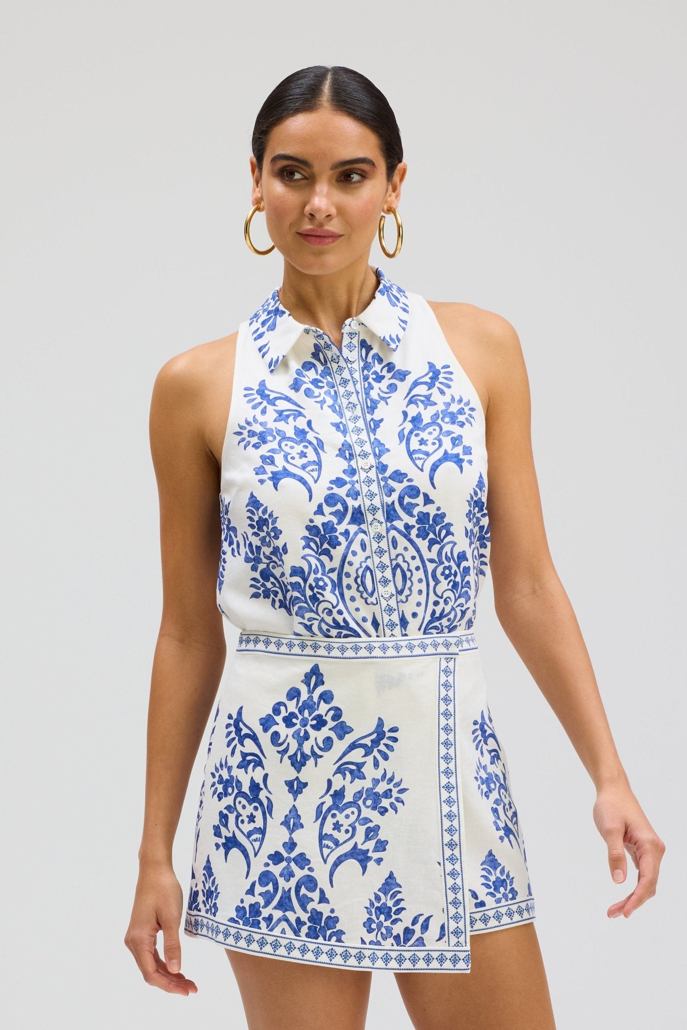 Porcelain Print Zelda Skort - Amor Lafayette