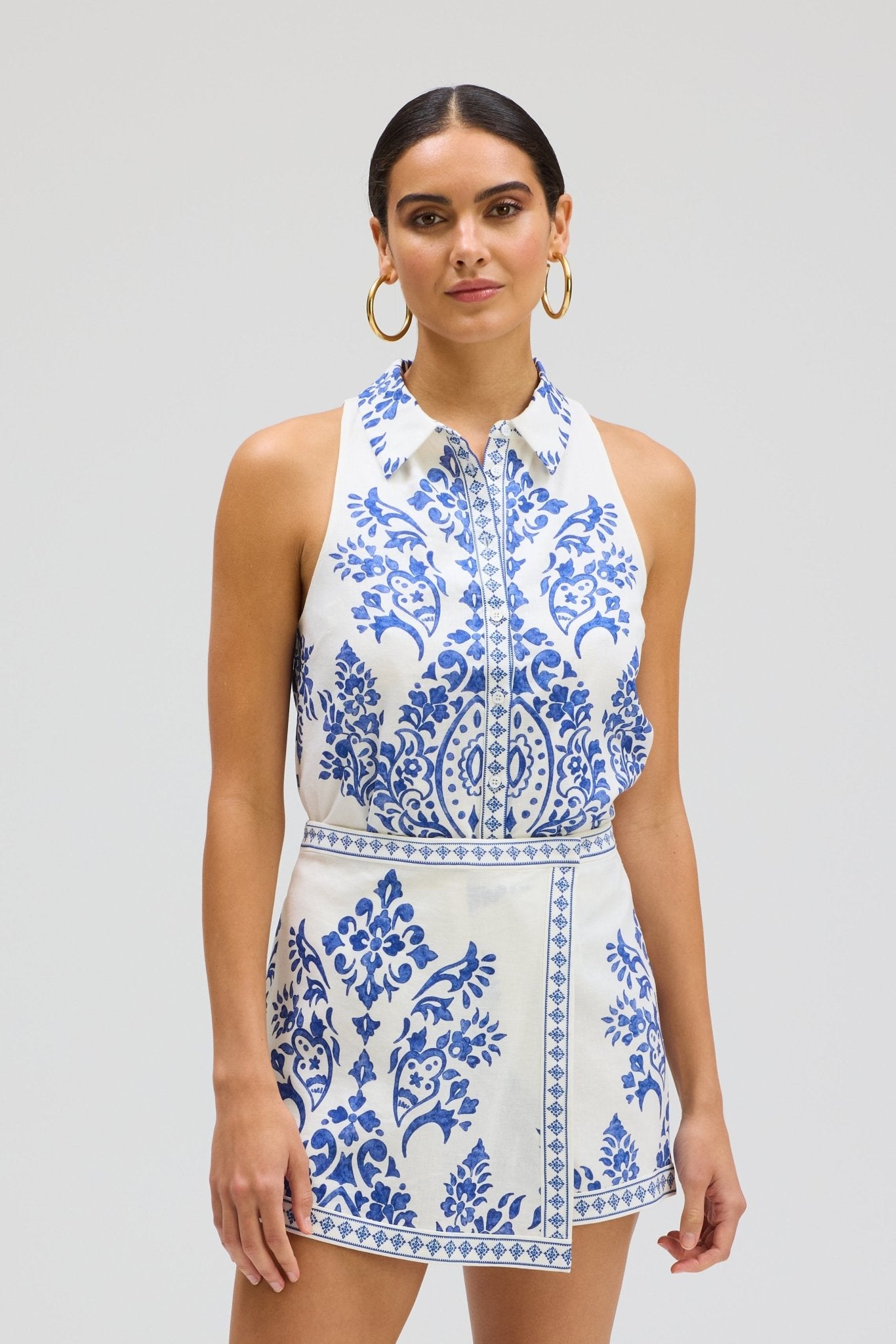 Porcelain Print Zelda Skort - Amor Lafayette
