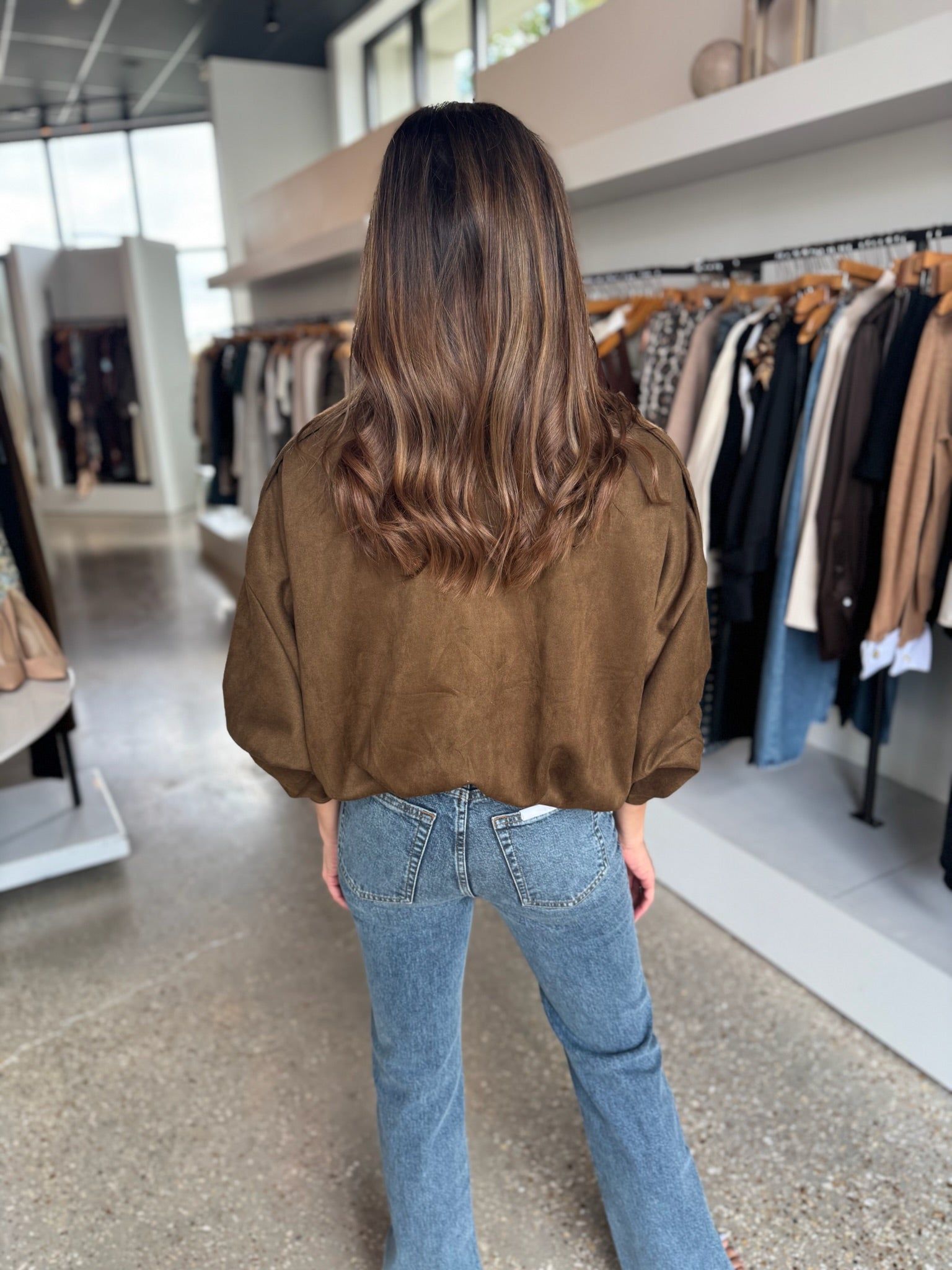 Pure Suede Notch Collar Jacket - Amor Lafayette