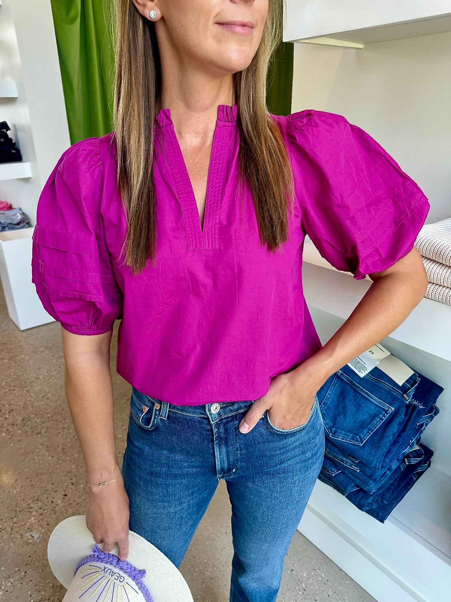 Purple Alix Blouse - Amor Lafayette