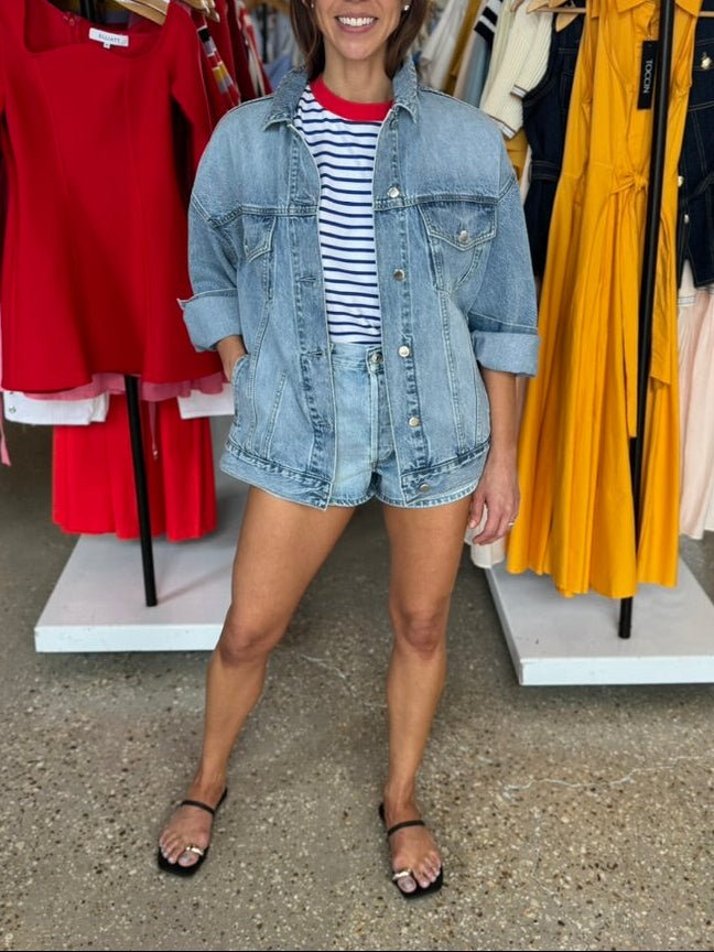 Rachel Boyfriend Trucker Jacket - Amor Lafayette