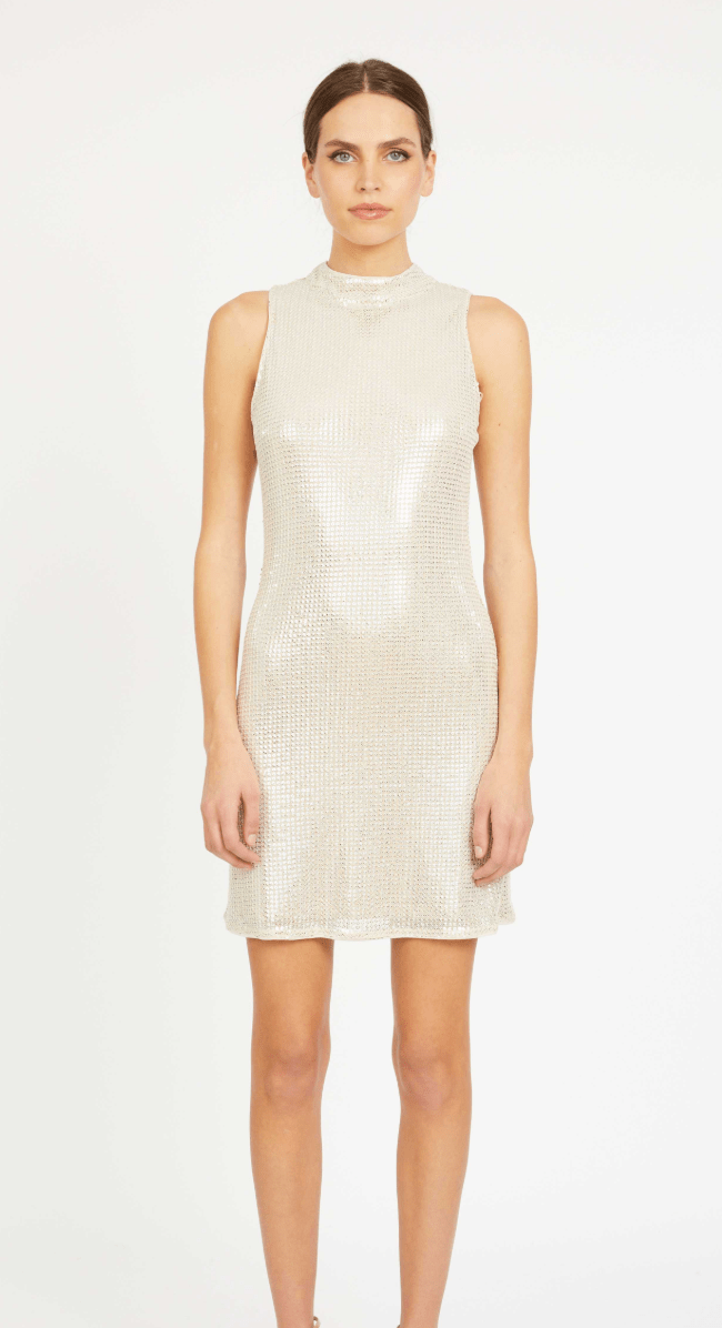 Rayne Dress In Silver - Amor Lafayette