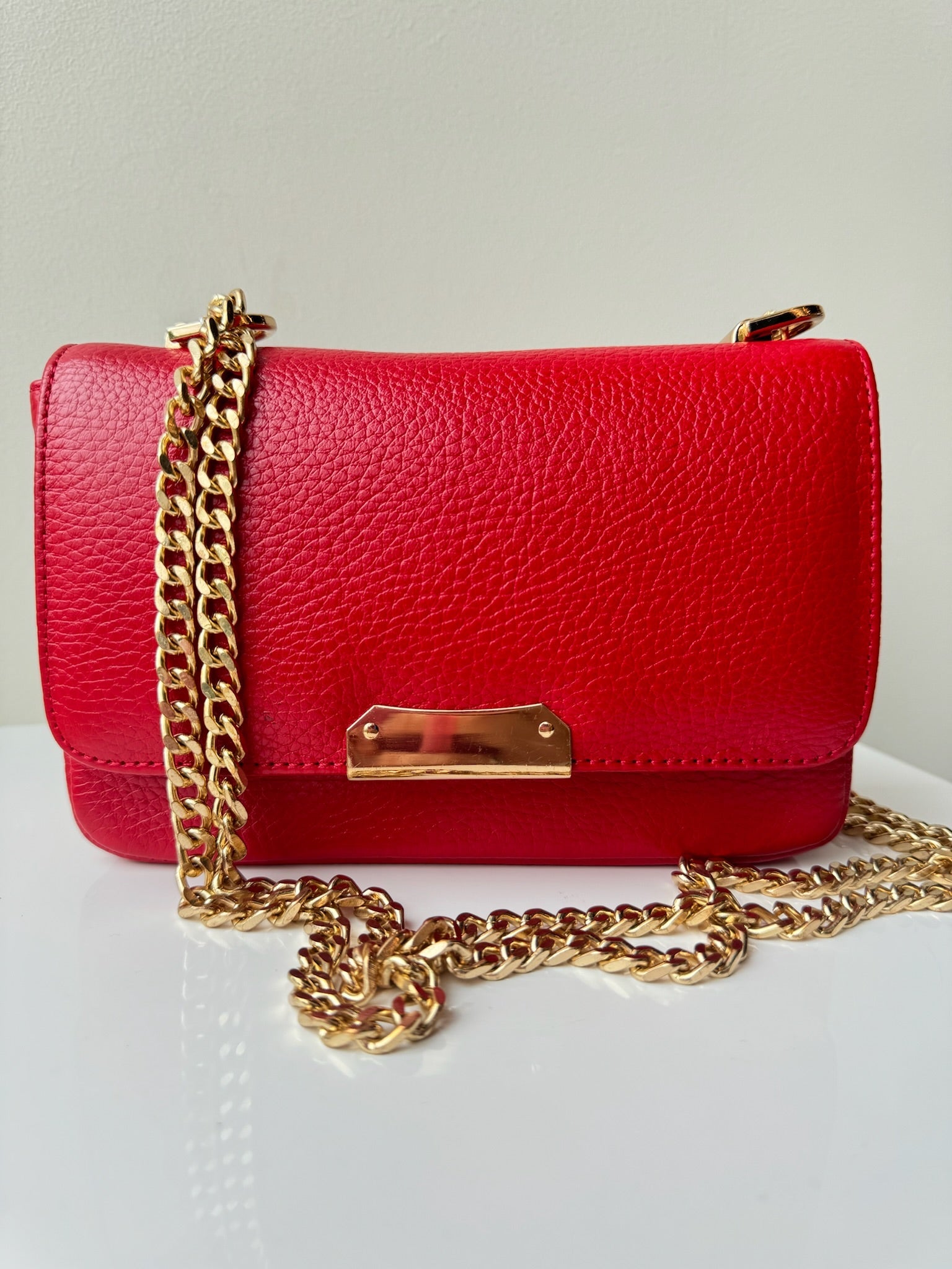 Red Leather Allie Bag - Amor Lafayette