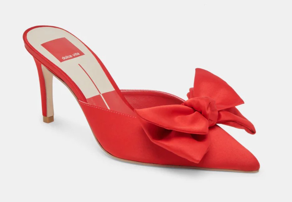 Red Satin Kayli Heel - Amor Lafayette