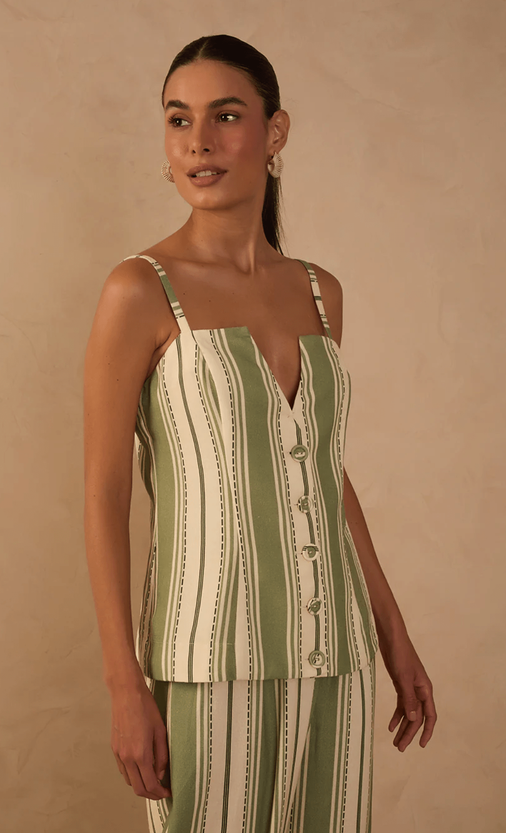 Relaxing Stripe Longline Vest - Amor Lafayette
