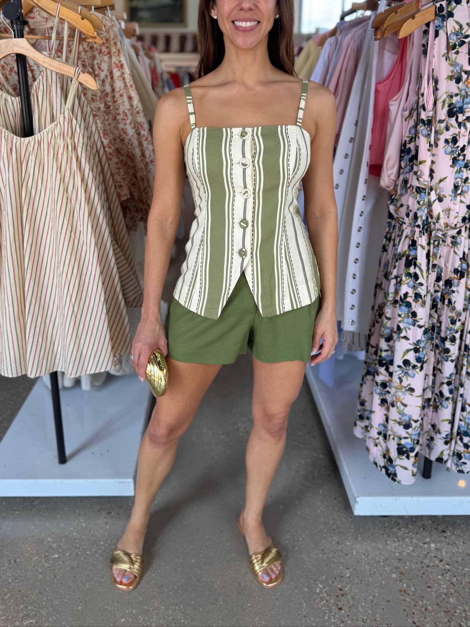 Relaxing Stripe Longline Vest - Amor Lafayette