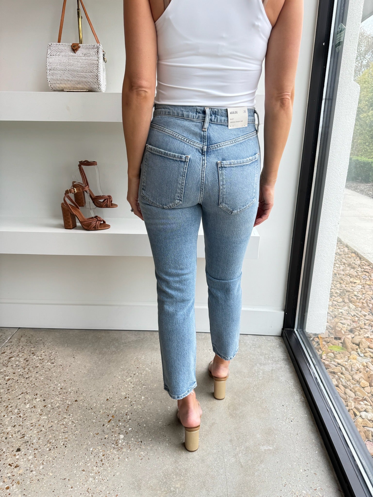 Riley Crop Jeans In Quiver - Amor Lafayette