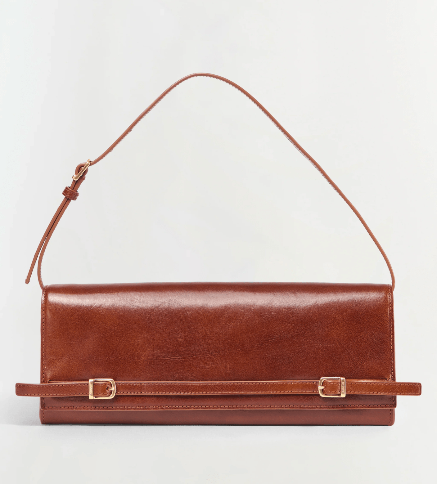 River East West Vachetta Leather Clutch - Amor Lafayette
