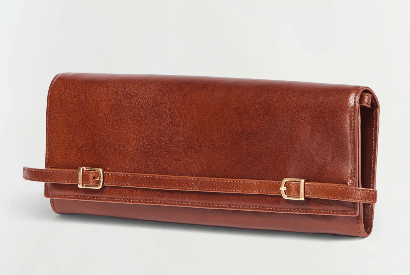 River East West Vachetta Leather Clutch - Amor Lafayette
