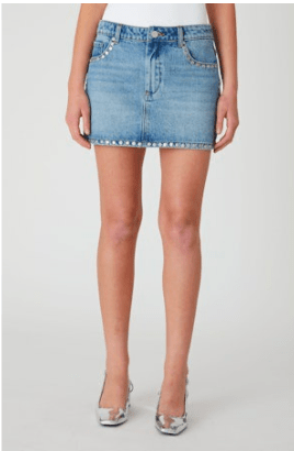 Rose Garden Denim Skirt - Amor Lafayette