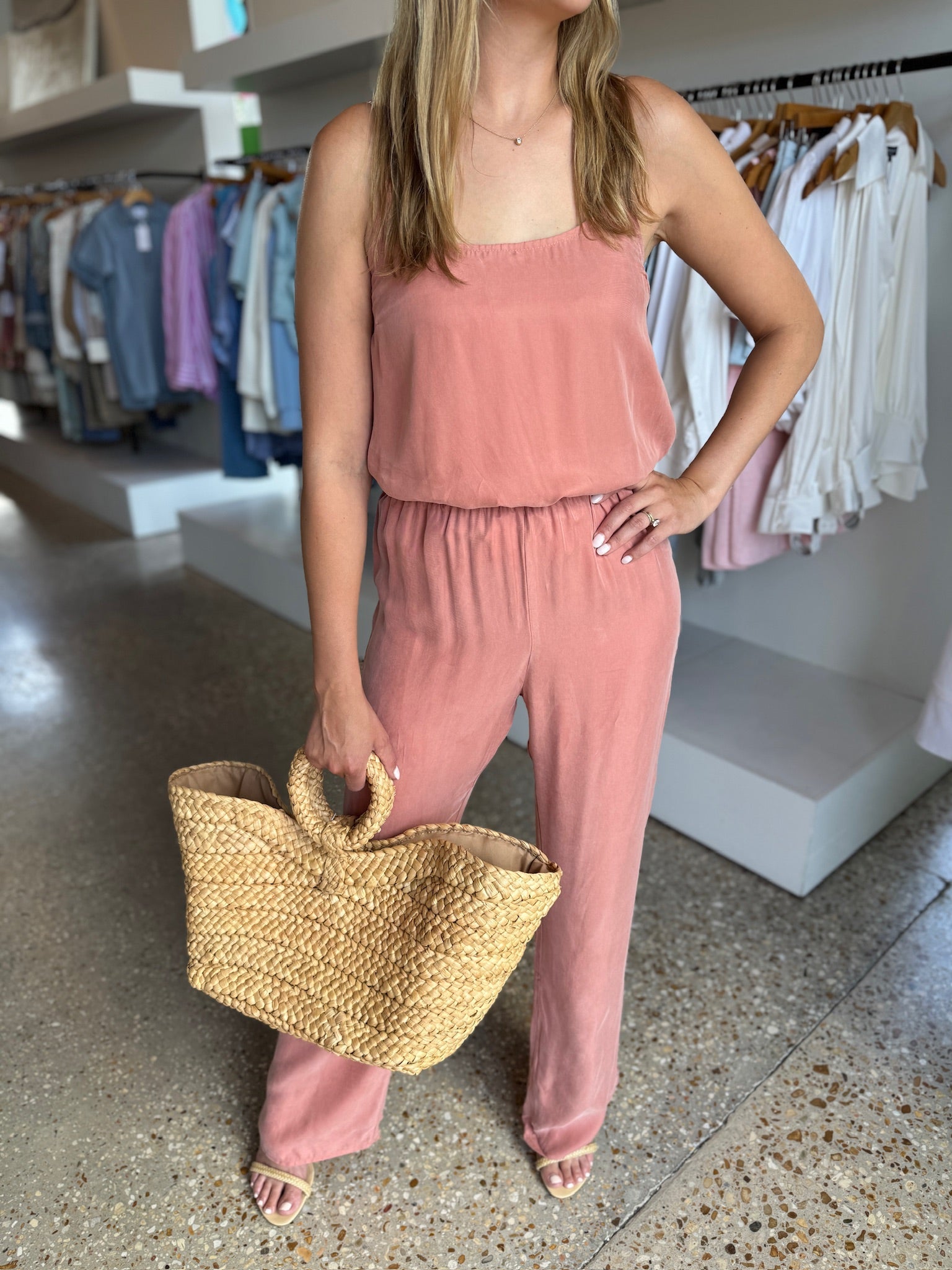Rose Heritage Elastic Waist Pant - Amor Lafayette