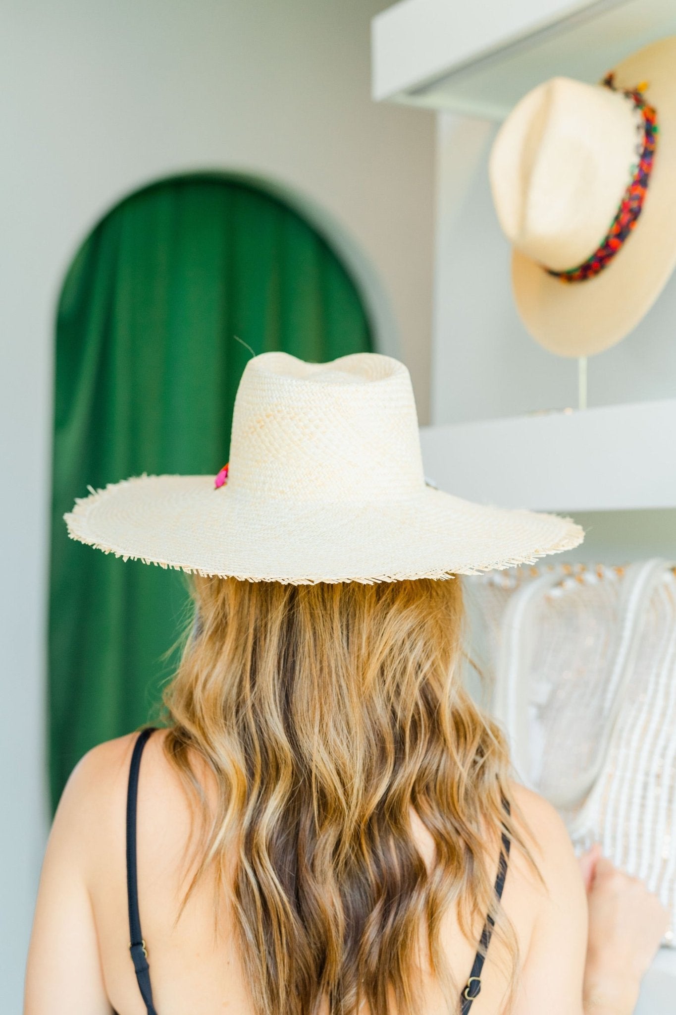 Rosita Wide Brimmed Palm Fringe Hat - Amor Lafayette
