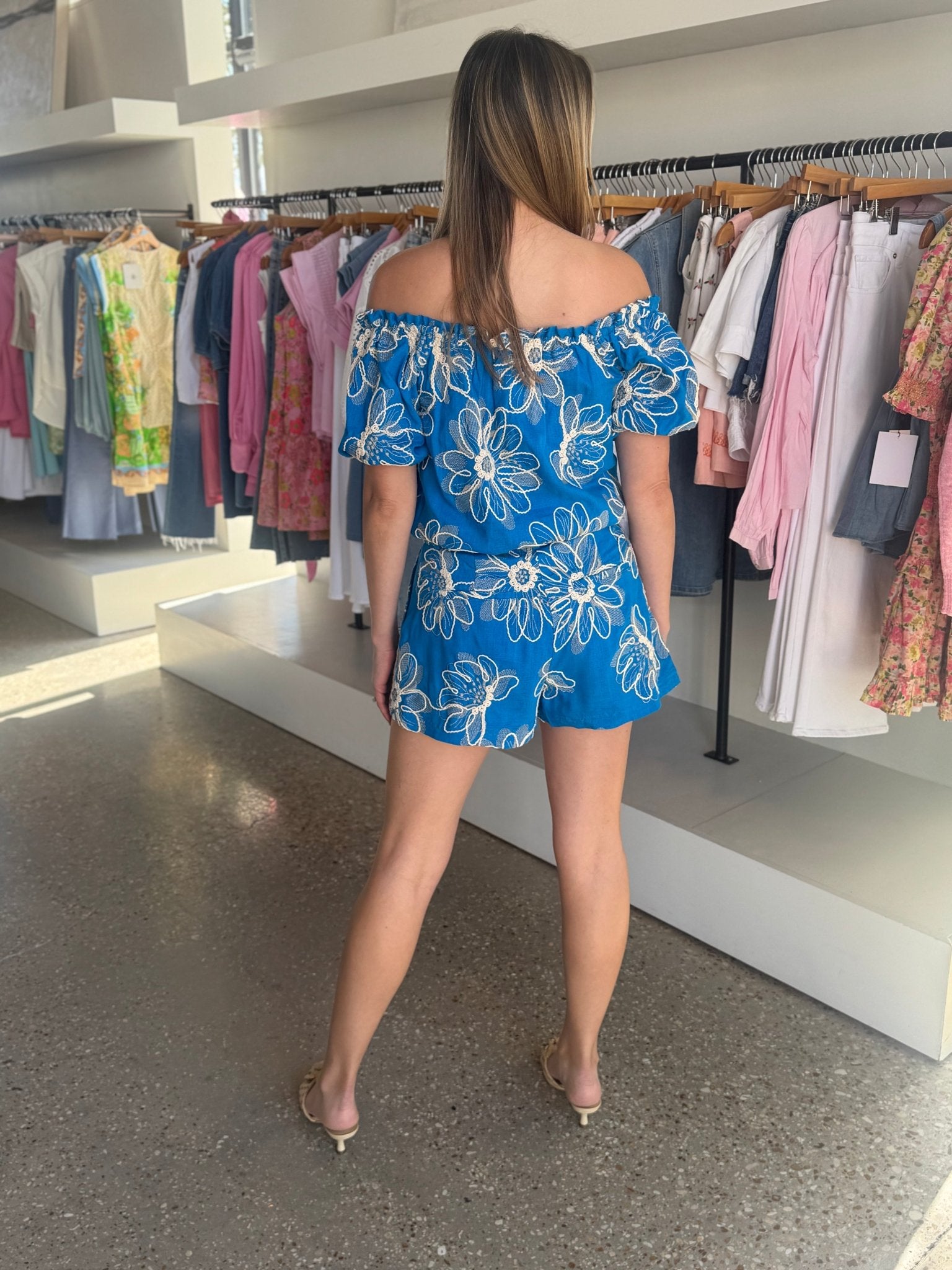 Royale Blue Fleur Lana Top - Amor Lafayette