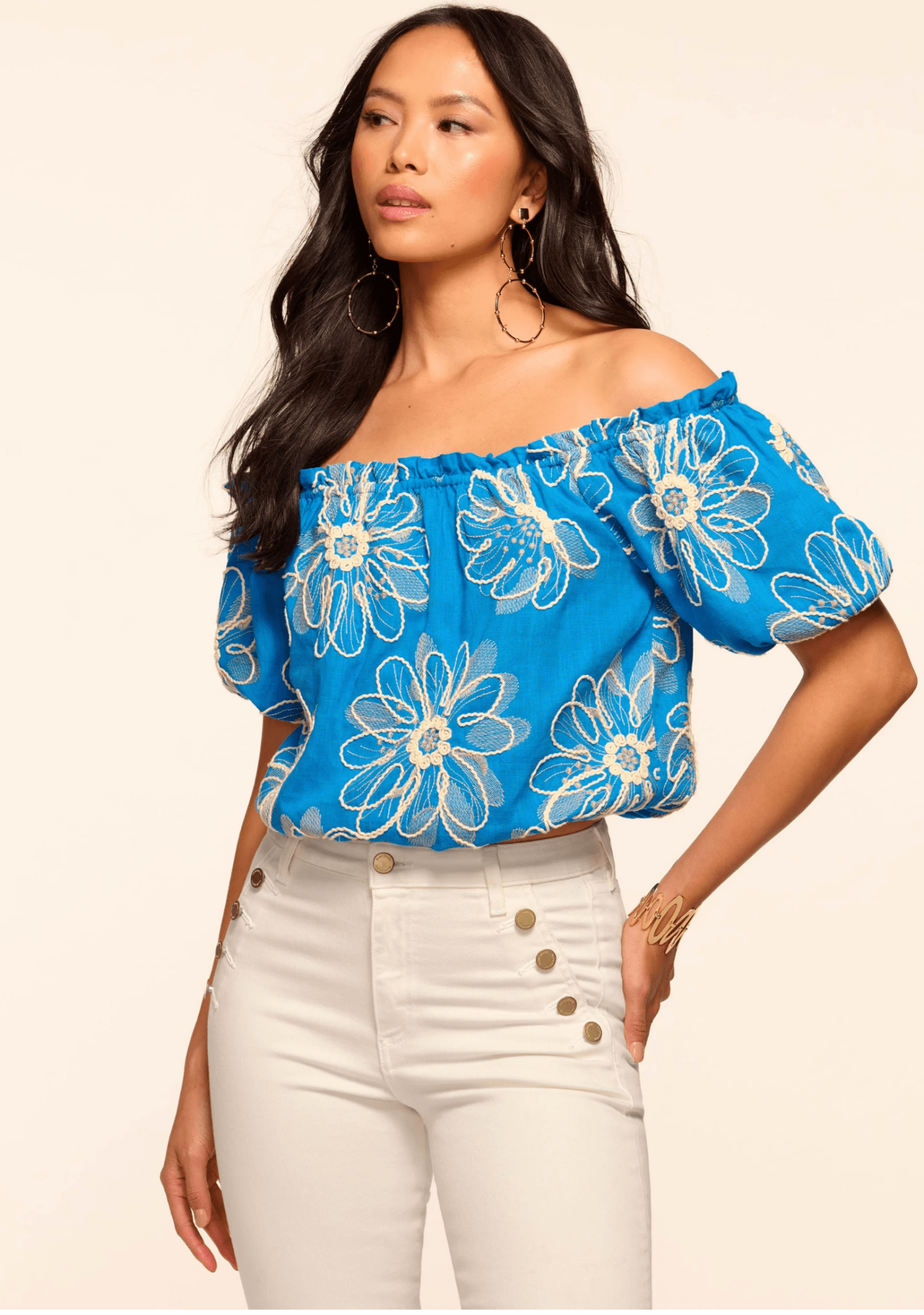 Royale Blue Fleur Lana Top - Amor Lafayette