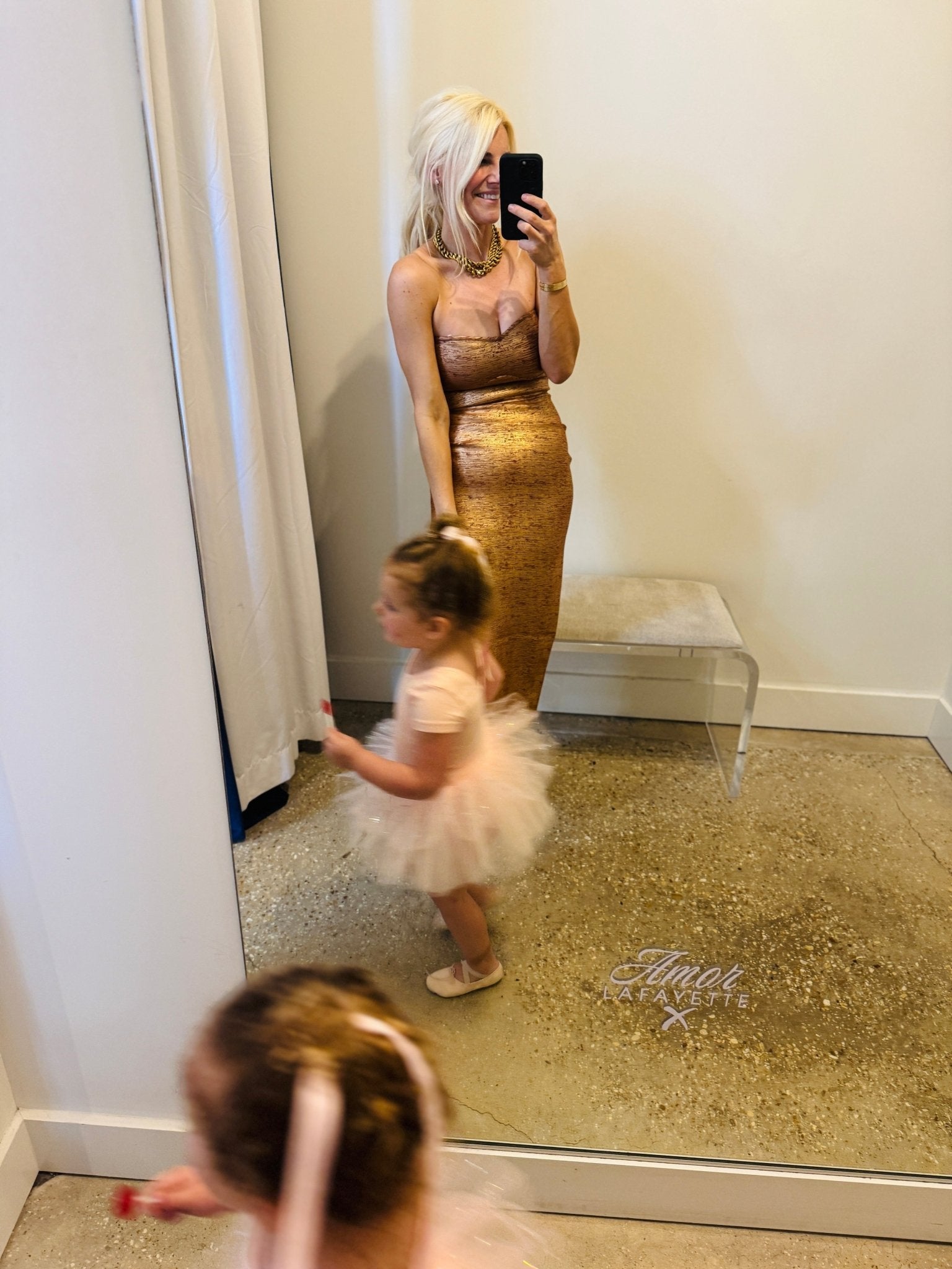 Rust Rhian Midi Dress - Amor Lafayette