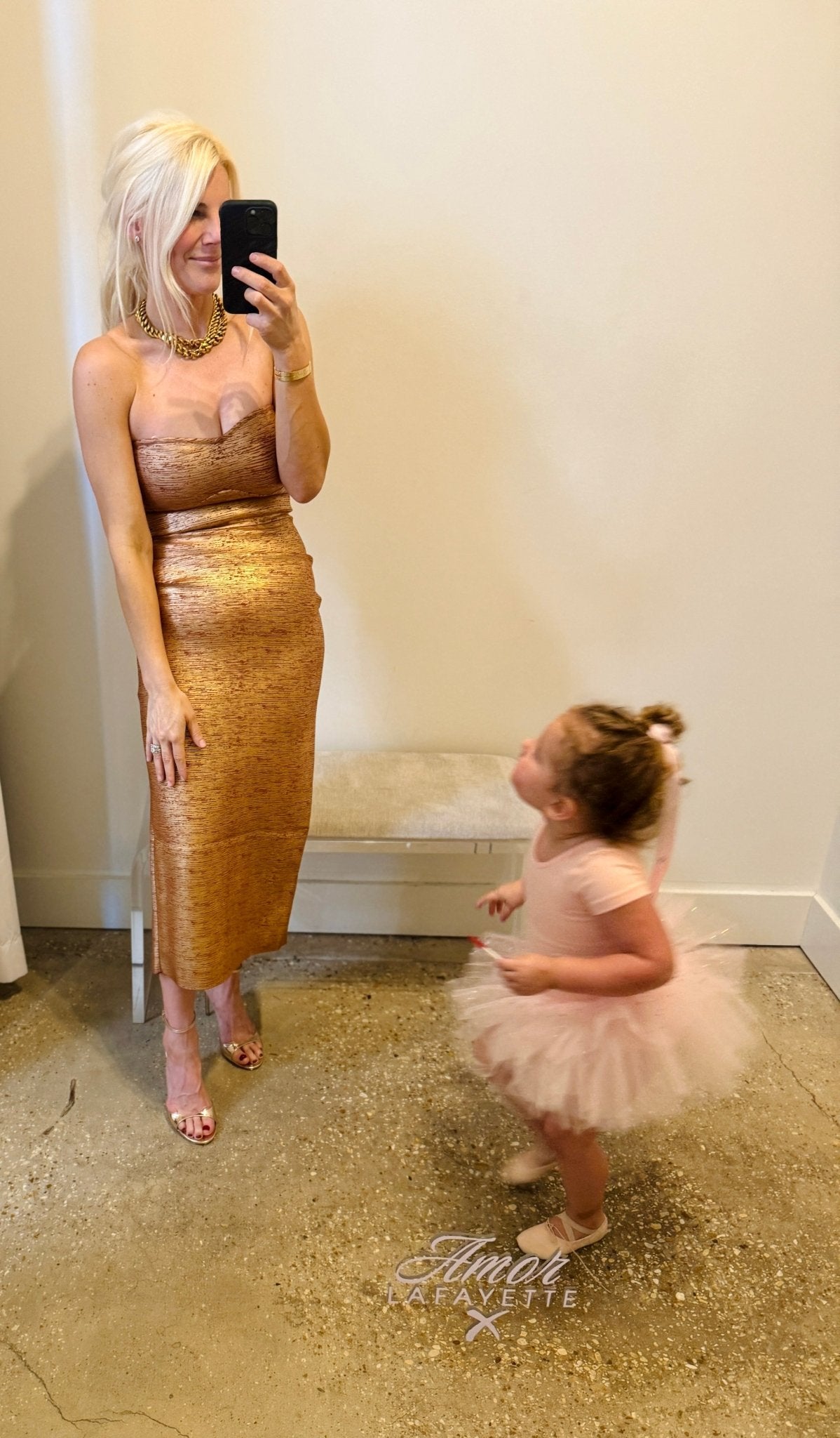 Rust Rhian Midi Dress - Amor Lafayette