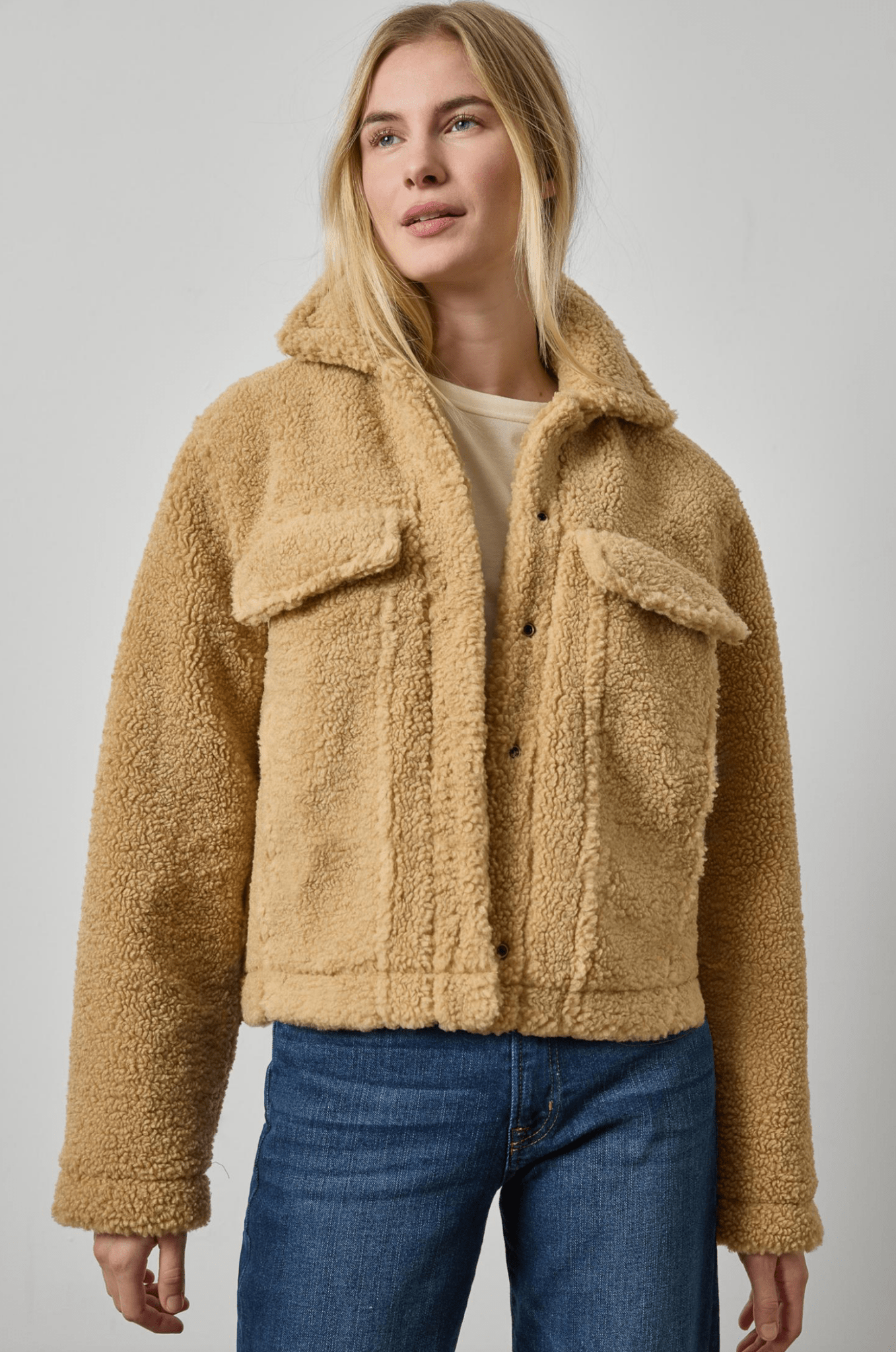 Sable Sherpa Collared Jacket - Amor Lafayette