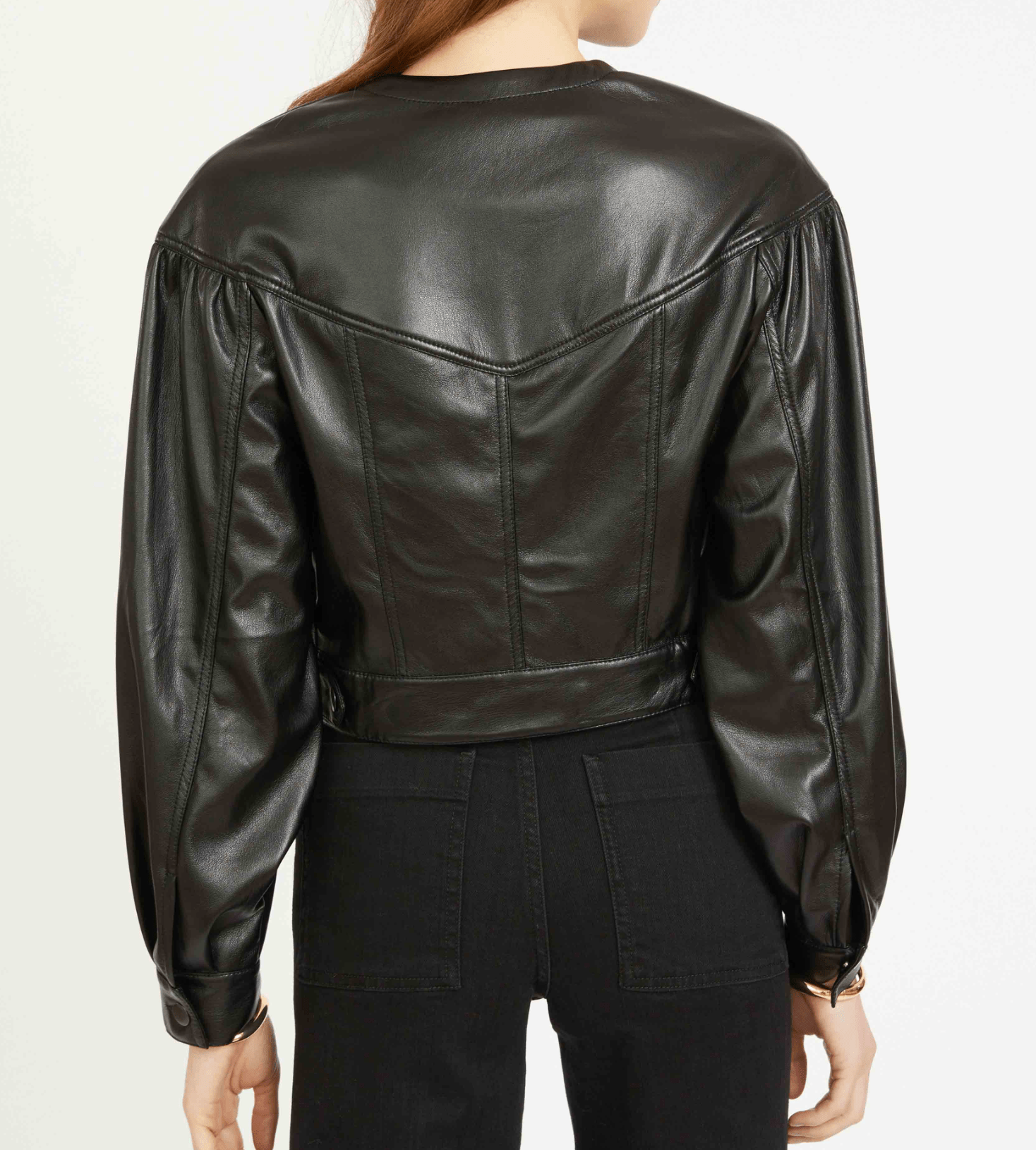 Sabrina Jacket in Black Vegan Leather - Amor Lafayette