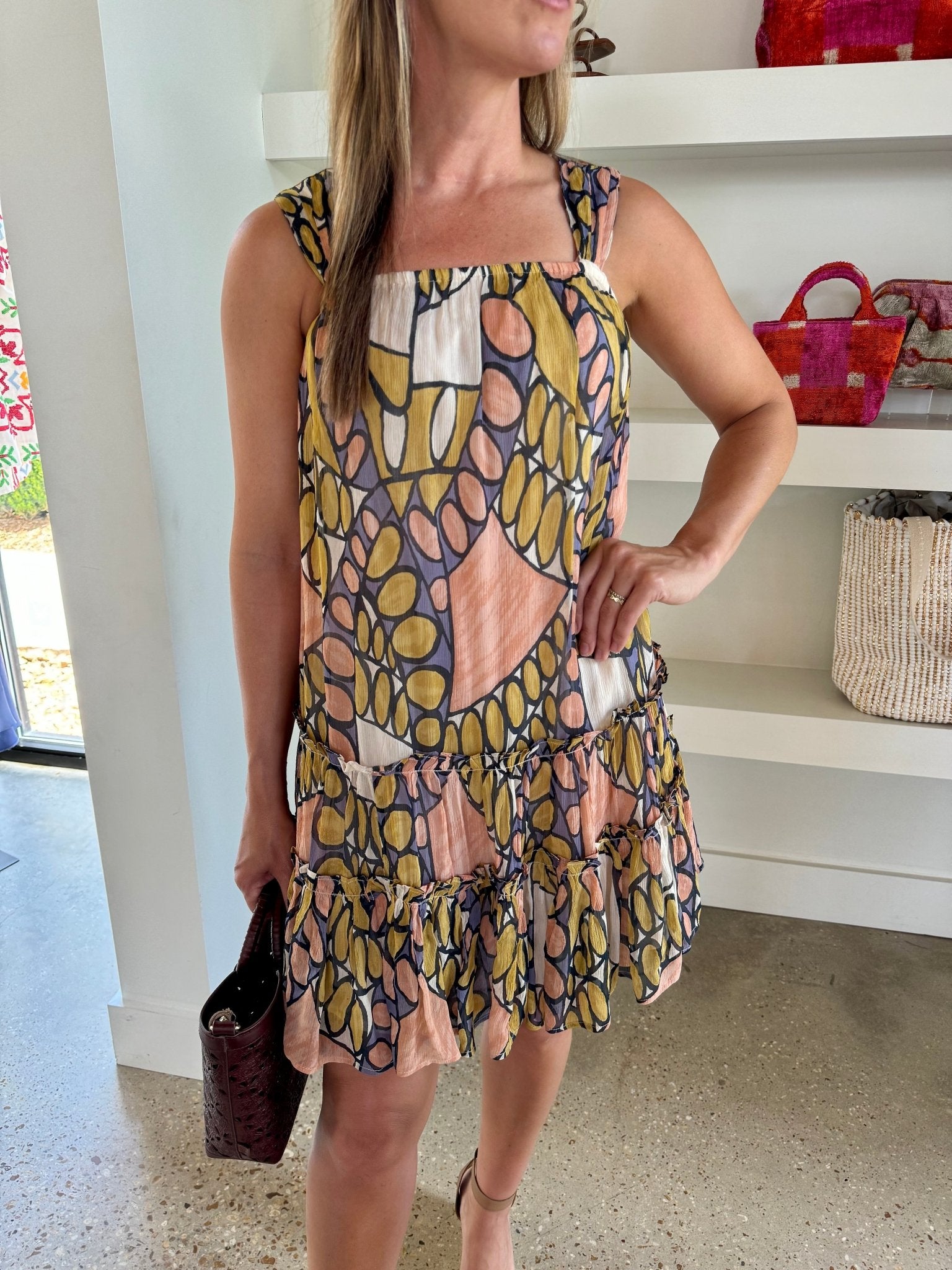 Saguaro Print Isobel Mini Dress - Amor Lafayette