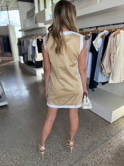 Sand Cotton Emily Shift Dress - Amor Lafayette