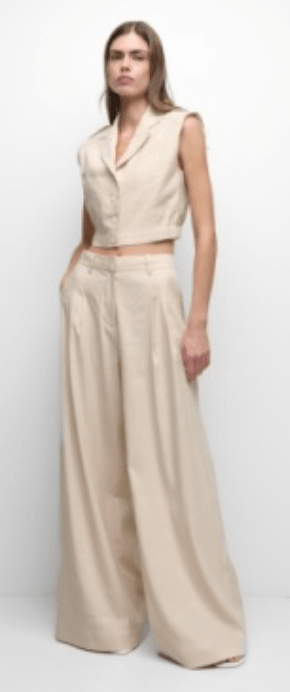 Sand Ramsey Wide Leg Pant - Amor Lafayette