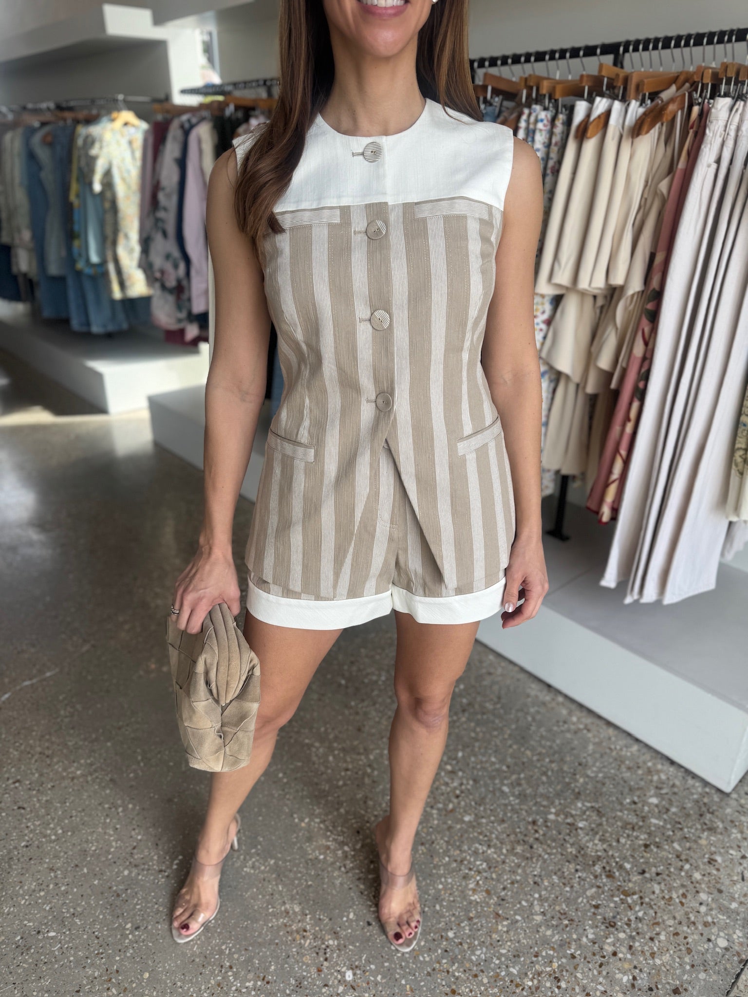 Sandstone Nicole Vest - Amor Lafayette