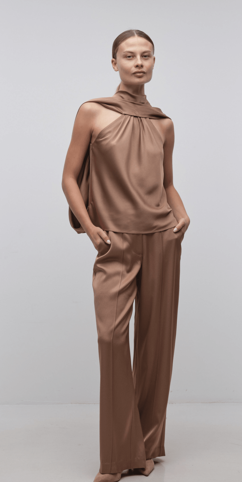 Scarlett Cape Top in Ochre - Amor Lafayette
