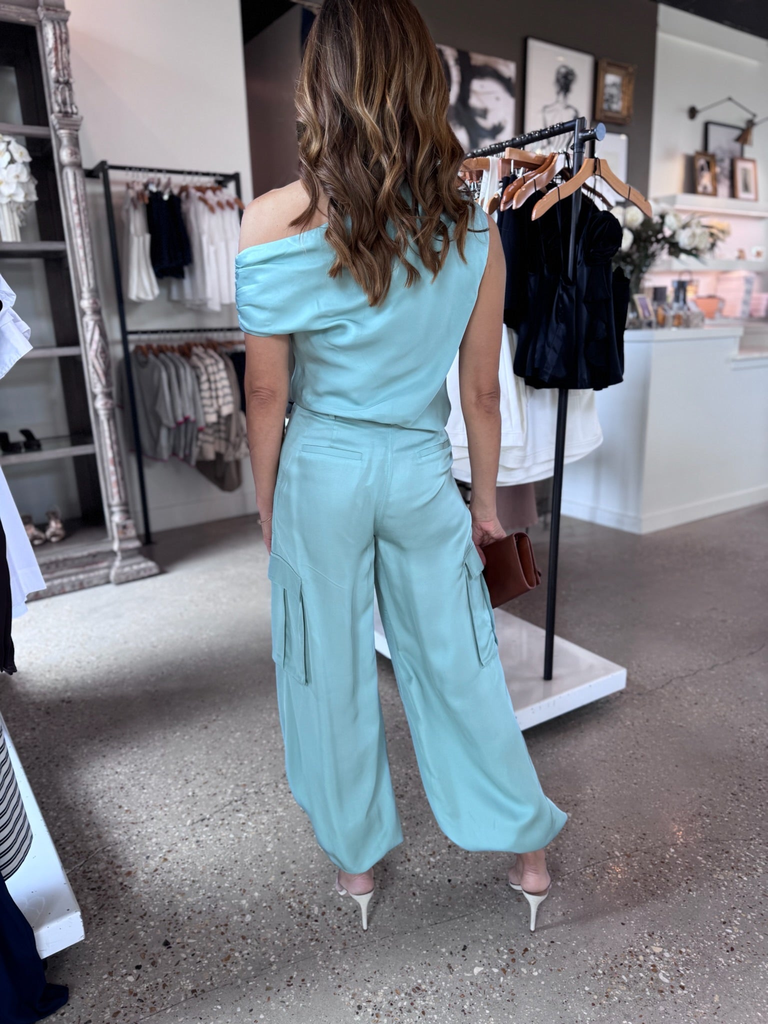 Sea Breeze James Mid Rise Wide Leg Cargo - Amor Lafayette
