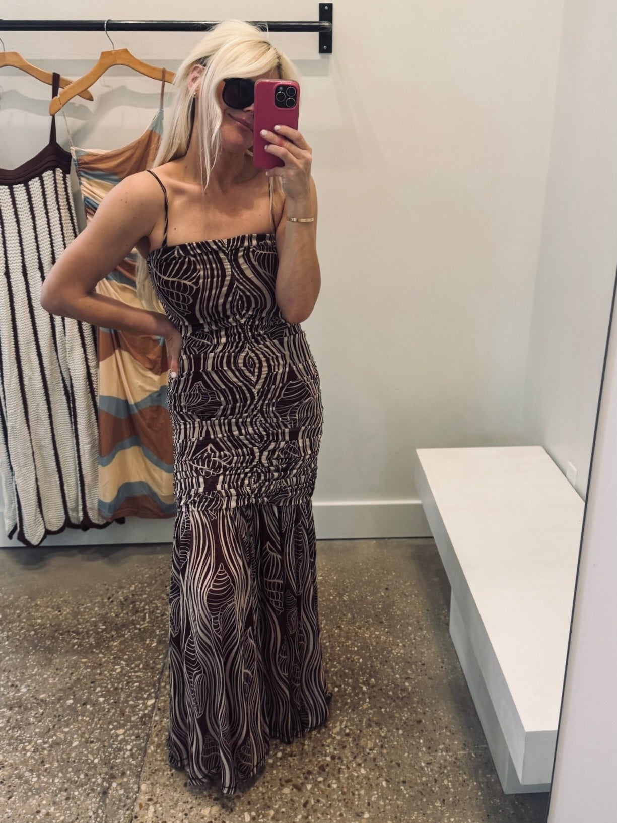 Sea Sounds Ruched Maxi Dress - Amor Lafayette