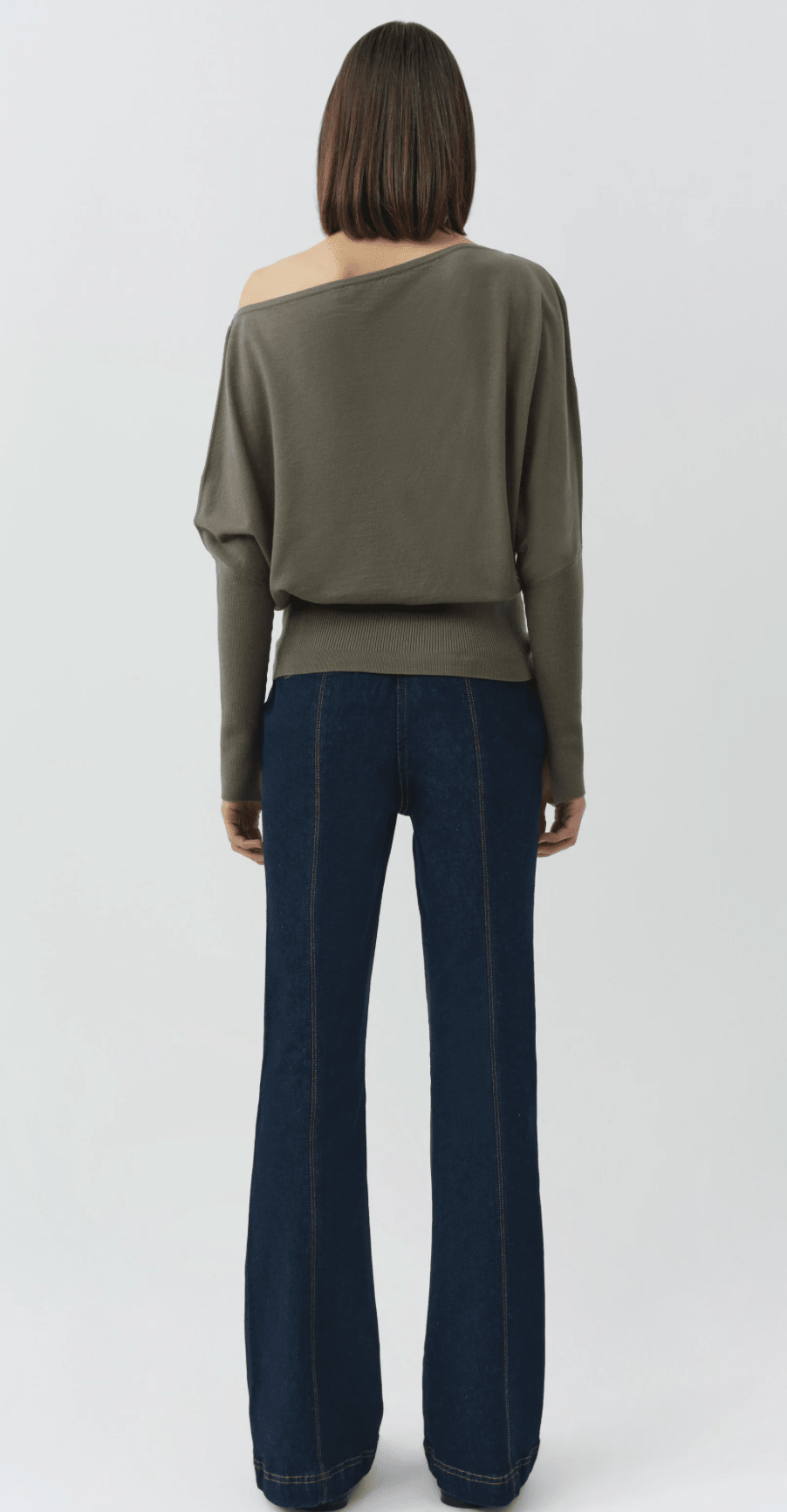 Sea Turtle Lavina Draped Off Shoulder Sweater - Amor Lafayette