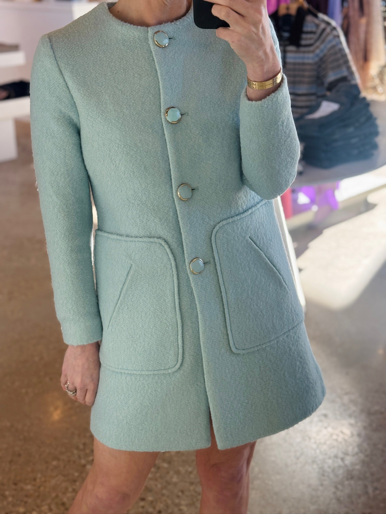 Seafoam Jackie Coat - Amor Lafayette