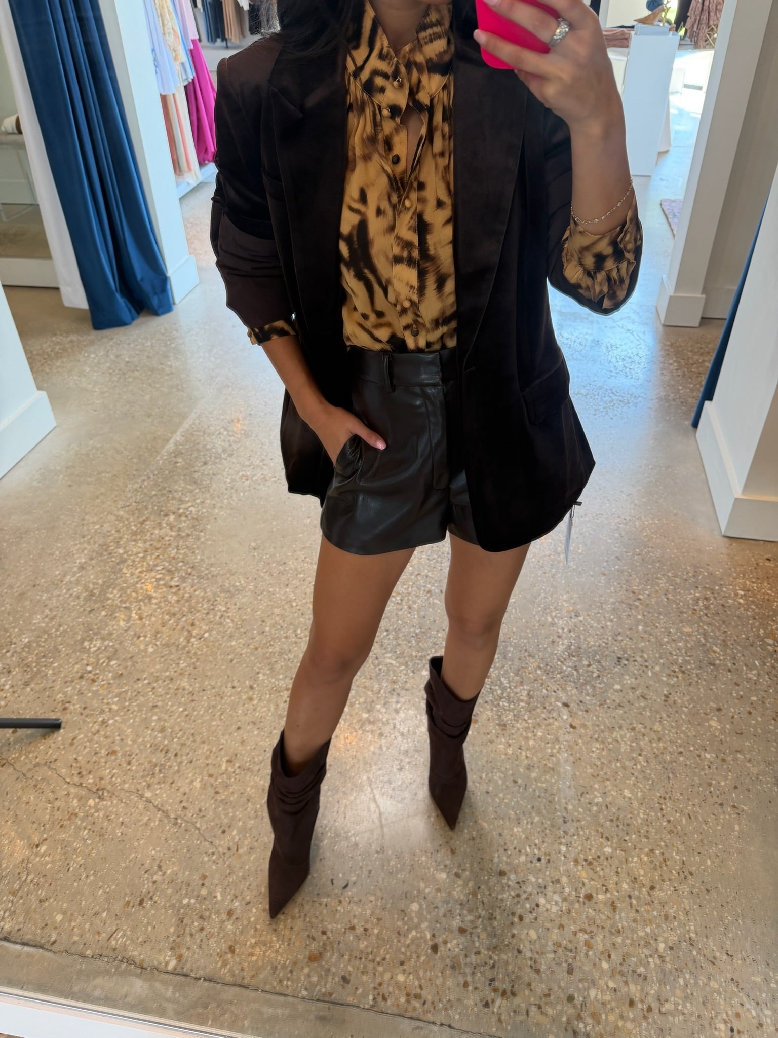 Shon Espresso Velvet Jacket - Amor Lafayette