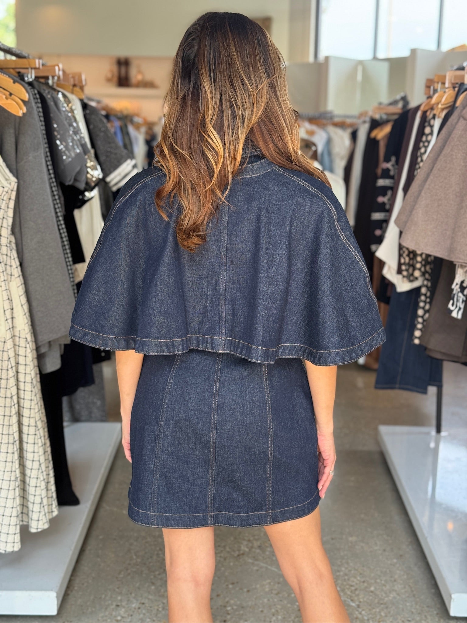 Shreya Mini Cape Dress - Amor Lafayette