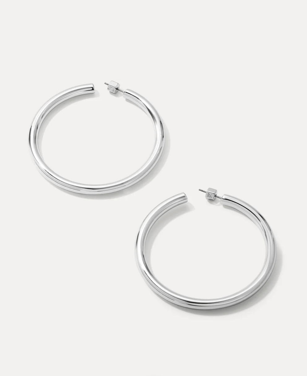 Silver Harper Hoops - Amor Lafayette